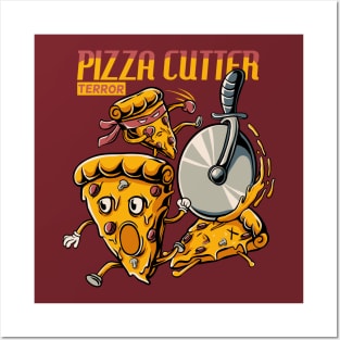 Pizza Cutter Illustration Posters and Art